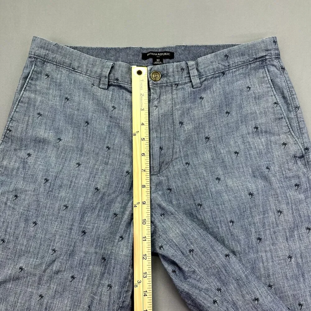 Banana Republic Mens Cotton Hawaiian Slash Pockets‎ Shorts Size 32